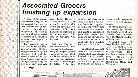 Associated Grocers old newspaper article.